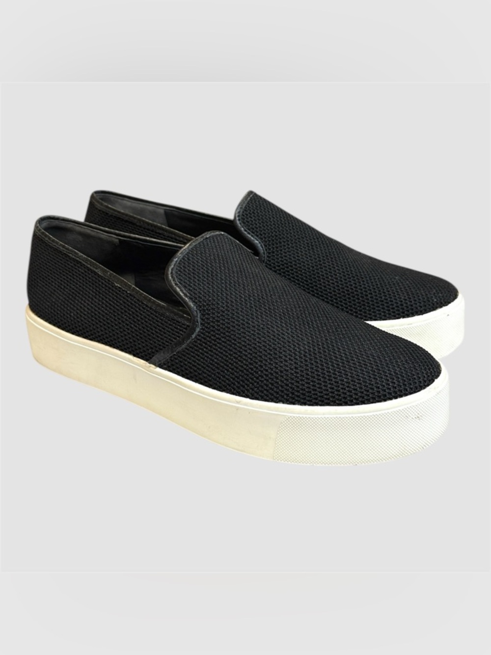 Vince Brenden-b Mesh /Leather Platform Slip-On Sneakers Women’s 9 Black
